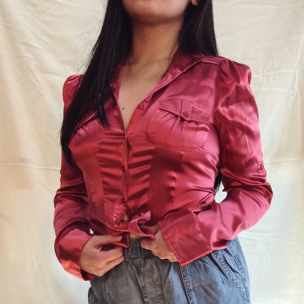 SOLD - BEBE SILK BUTTONDOWN